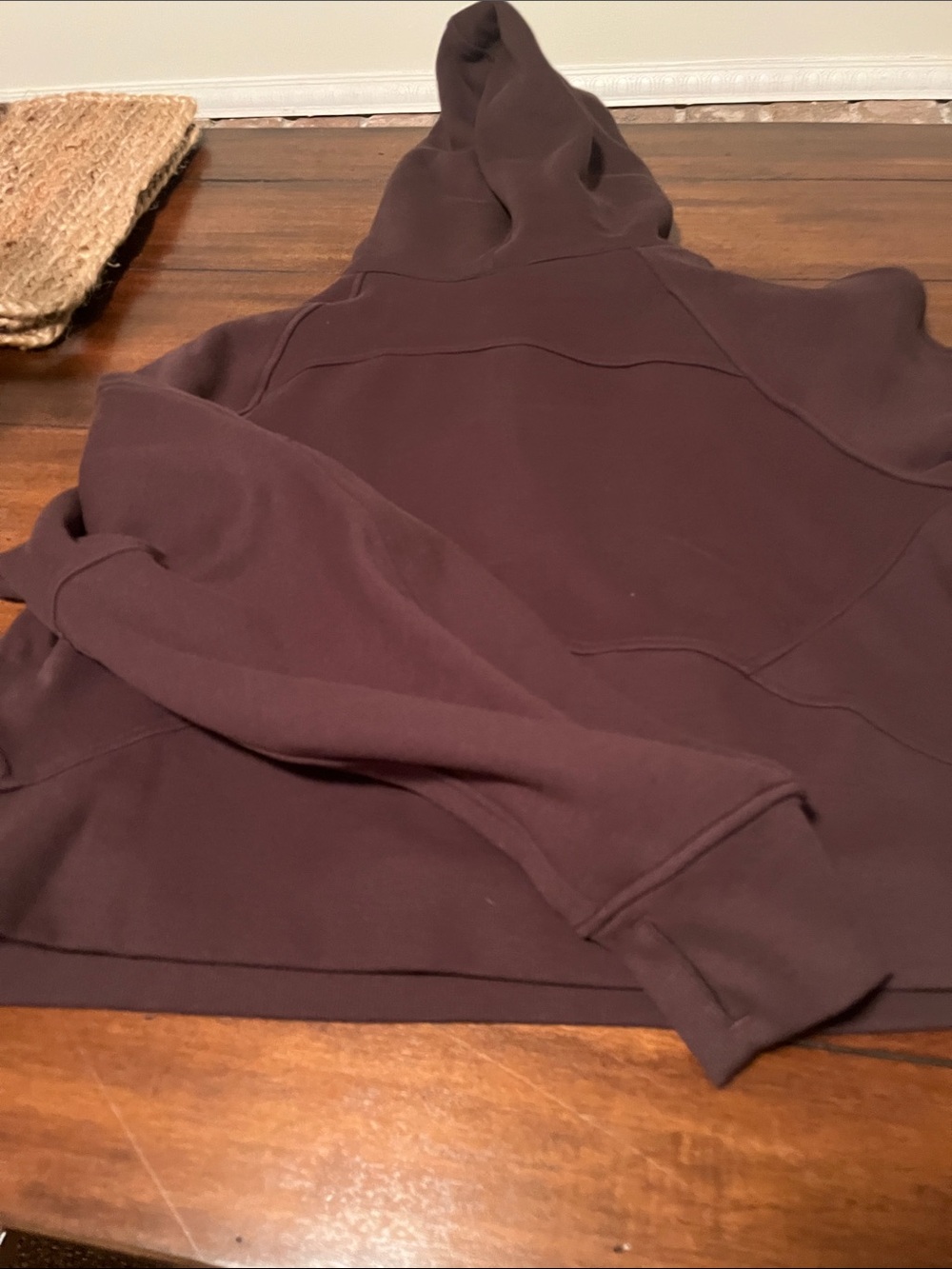 lululemon athletica Womens Half-Zip Hoodie Sweater in Chocolate Brown - Picture 8 of 10